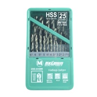 Набор сверл по металлу HSS 25 предметов, 4341, "MAXIMUM" MX 02784 (3183)
